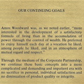 The Woodward Company's continuing goals.
