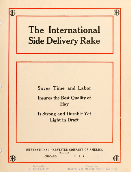 The International Side Delivery Rake.