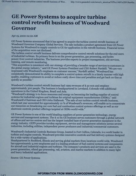 The Woodward Governor Company only designed and manufactured hydro(water wheel) governors for the first 63 years of their business(1870-1931). In the U.S.A. Woodward hydro governors were in 55% of all the Hydroelectric Power Stations. Today the American Governor Company took over servicing old Woodward hydro governors. History in the making! img696.jpg