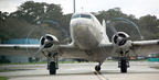 The legacy Douglas DC-3 aircraft with Pratt & Whitney Radial R2800 series engines.