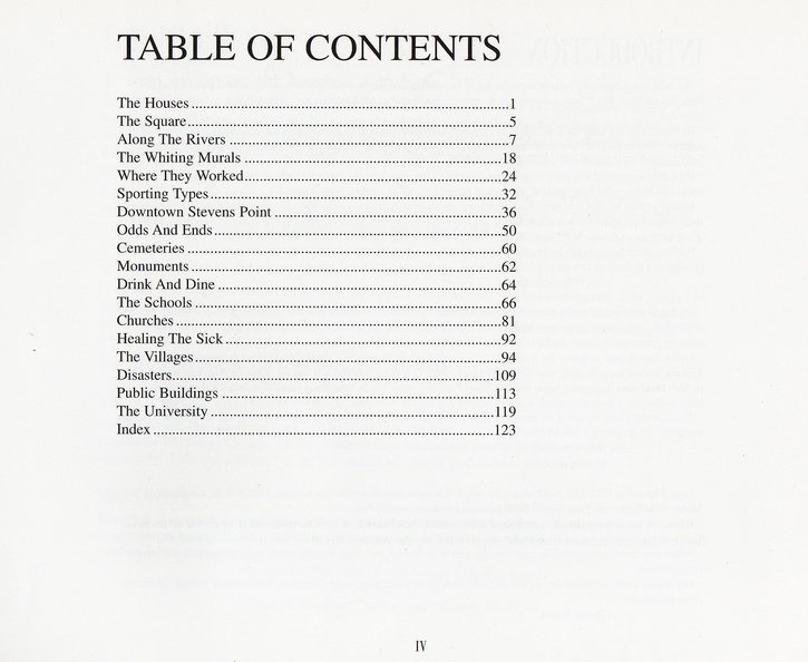 TABLE OF CONTENTS