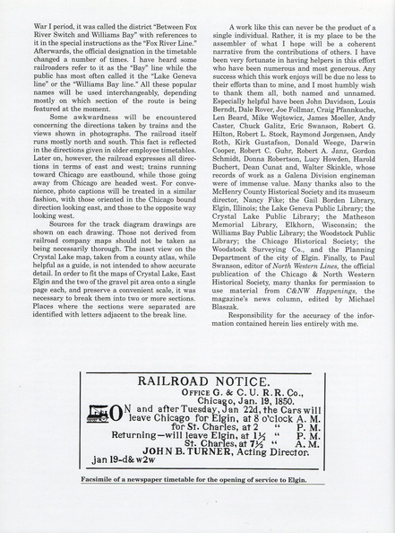 STEAM TRAINS TO GENEVA LAKE.  INTRODUCTION PAGE 2.