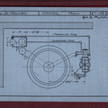 A schematic drawing of a Woodward gate shaft type hydraulic governor system.