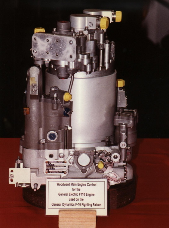 The legacy Woodward fuel control system for the GE F110 jet engine.