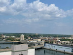 Looking up the Rock River toward the Rockford Register Star News Tower.