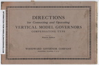 An original Woodward governor operating manual, circa 1915.