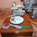 The smallest Woodward"tea cup"gas turbine governor and the largest Woodward CFM56-2 gas turbine governor system in the collection.