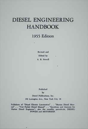 Diesel Engineering Handbook 1955 Edition.