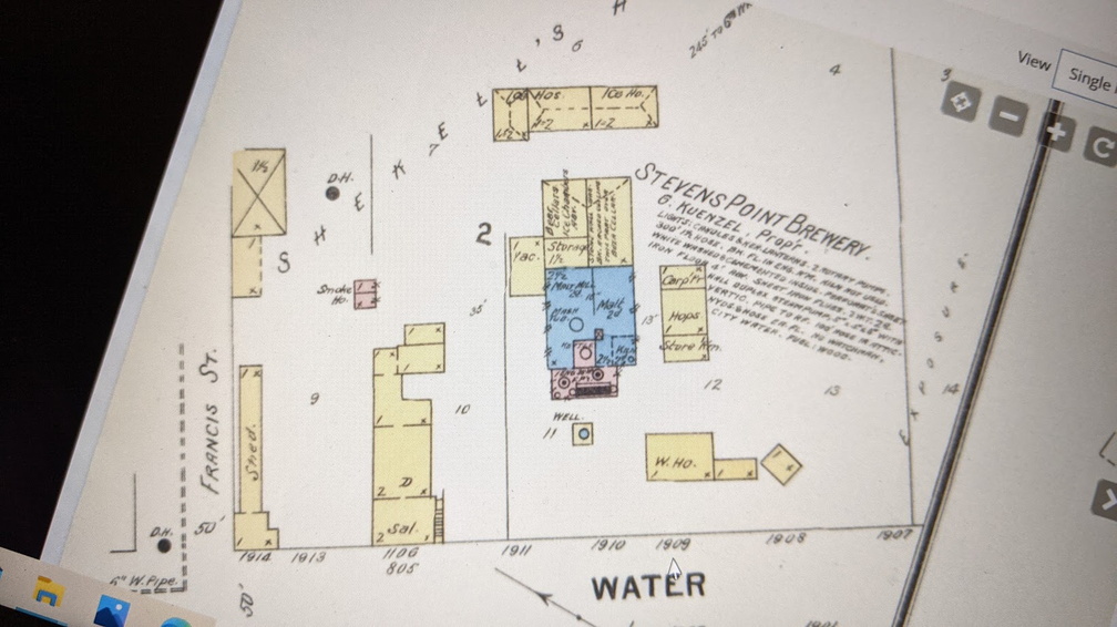 The Stevens Point Brewery Property in 1884.
