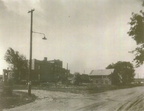 Driving toward the back of the Stevens Point Brewery complex in 1932.