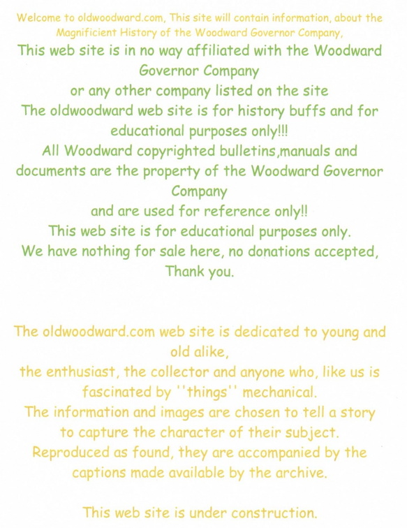 Documenting history of Woodward Governor Company's control systems.