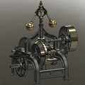 An Amos Woodward Water Wheel Governor from patent number 103,813.