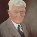 An oil painting of Elmer E. Woodward.