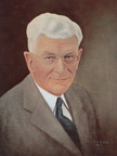 An oil painting of Elmer E. Woodward in 1941.