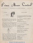 July 1952 Plant News Supplement to the Prime Mover Control pamphlet.