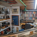In the new office / model railroad / engine governor / library room.