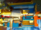 A Woodward SG8 Speed Droop Governor Cutaway Unit.