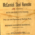 Directions for setting up and operating the McCormick Steel Harvester and Binder.