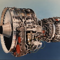 The CFM56-2 Gas Turbine Engine showing the Woodward fuel control governor system.