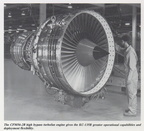 The CFM56-2B high bypass turbofan jet engine.