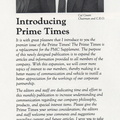 Introducing the Prime Times publication.