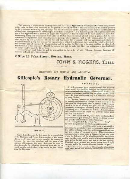 The Gillespie Governor Company History.