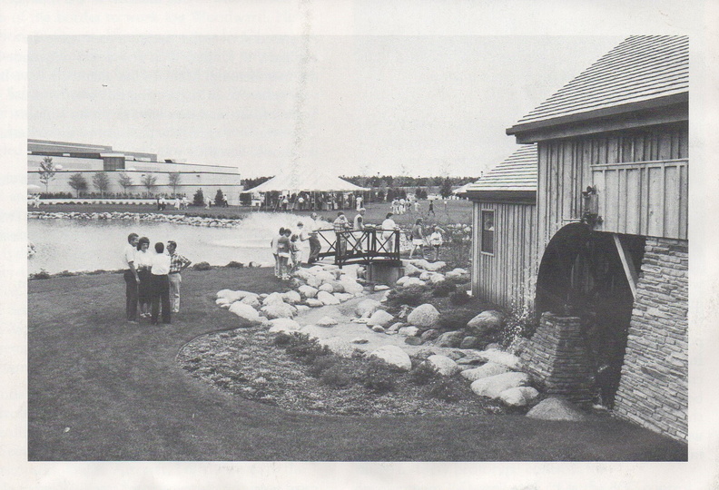 Looking east at the Woodward mill house and part of the factory in the distance.