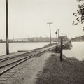 The Chicago Milwaukee & St. Paul Railroad causeway looking southwest in 1918.