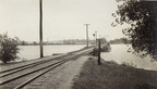 The Chicago Milwaukee &amp; St. Paul Railroad causeway looking southwest in 1918.