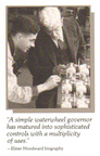 Elmer and George looking over several Hamilton Standard aircraft engine governor.