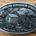 A Woodward belt buckel given to the new worker members in Stevens Point, Wisconsin in 1986.