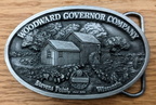 A Woodward belt buckel given to the new worker members in Stevens Point, Wisconsin in 1986.