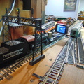 On the old model railroad operating the new little video camera in 2018.