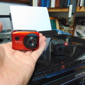 The first small camera to use on the model railroad tour.