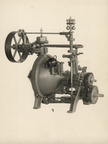 A Woodward factory photograph of the size D vertical compensating water wheel governor