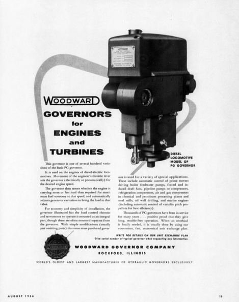 Woodward PG-PL Governors for Engines and Turbines.