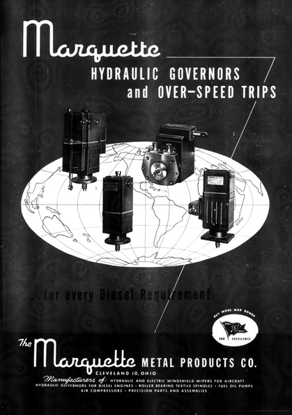 MARQUETTE HYDRAULIC GOVERNORS FOR ALL DIESEL ENGINES.