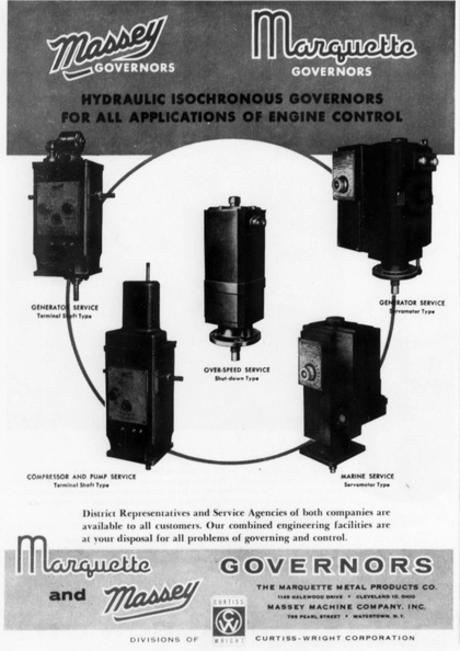Marquette and Massey Governor Systems for 1959.