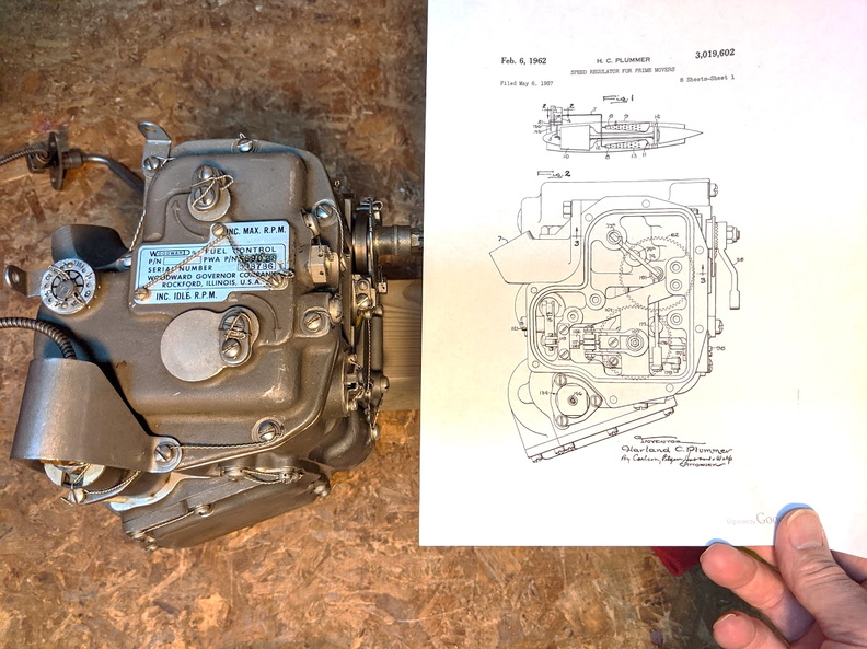 Brad's Woodward Gas Turbine Fuel Control and the Patent Papers..jpg