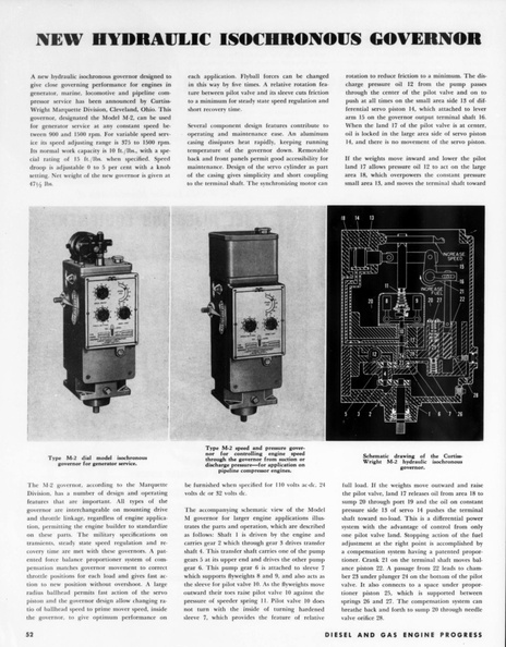 NEW HYDRAULIC ISOCHRONOUS GOVERNOR.