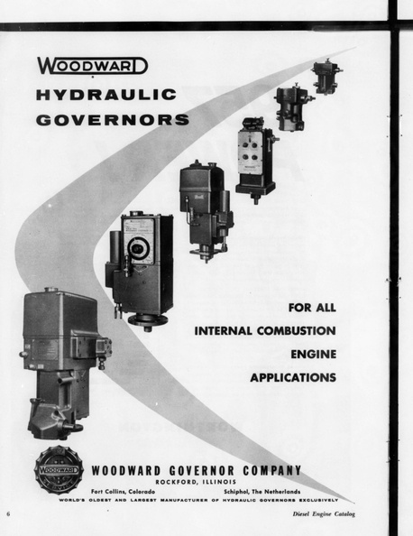 WOODWARD GOVERNORS FOR ALL INTERNAL COMBUSTION ENGINES APPLICATIONS.