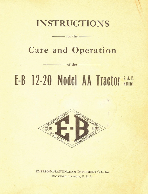 A vintage Rockford farm equipment machine shop manufacturing history project.