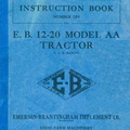 The Emerson-Brantingham 12-20 Model AA Tractor Instruction Book.