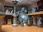 A whimsical machine parts display.
