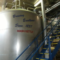 The 6000 gallon (200 barrel) MDV brew kettle at the Stevens Point Brewery.