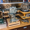 A Woodward UG-8 diesel engine governor next to a Lucas jet engine governor next to a Woodward GE T700 series jet engine control.