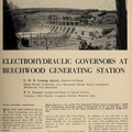 ELECTROHYDRAULIC GOVERNORS AT BEECHWOOD GENERATING STATION.