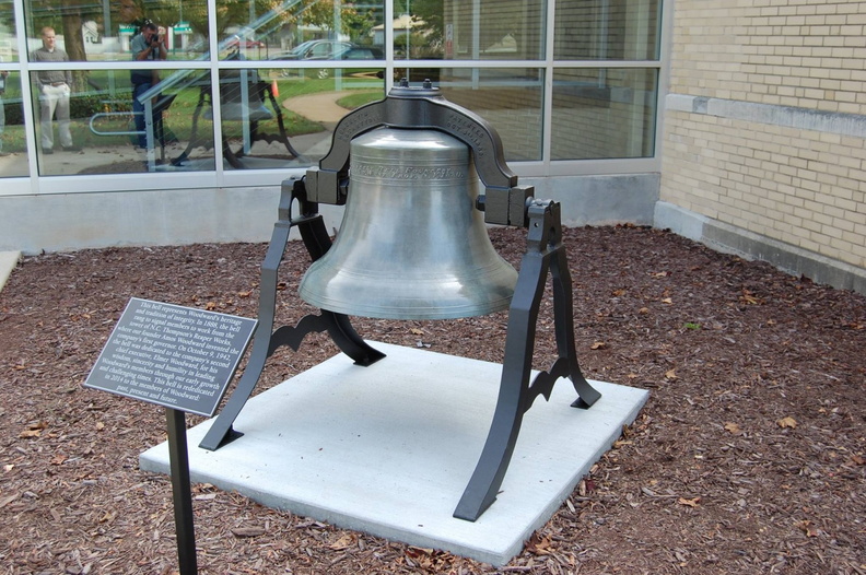 The N. C. Thompson's Reaper Works Bell from the building down in the water power district in Rockford, Illinois.