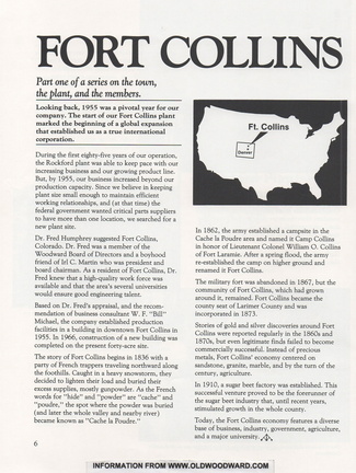 SPOTLIGHT ON ... Fort Collins Manufacturing History.