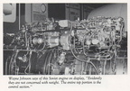 A Soviet made jet engine and it's massive fuel control governor system on display in 1989.
